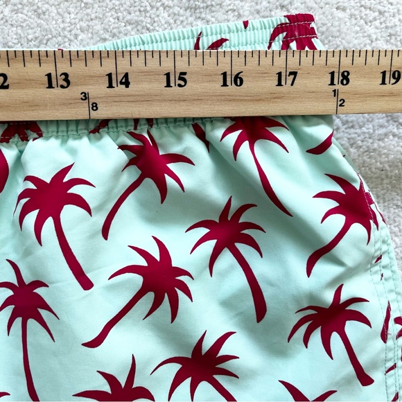 TOM & TEDDY PALM TREE PRINT SWIM TRUNKS SIZE XXL Trendy Stylish Beach Pool - Picture 4 of 7